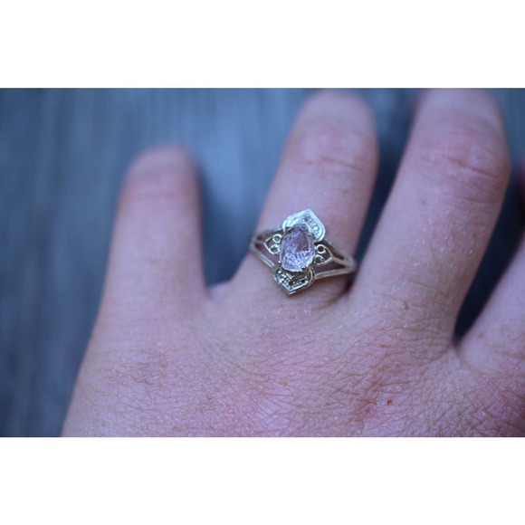 Engagement Ring, Raw Diamond Ring, Diamond Ring, uncut engagement ring - Picture 2 of 5